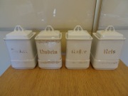 Stare porcelanowe pojemniki kuchenne, lata 30-te, Niemcy, vintage