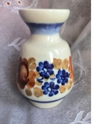 PRL stary ceramiczny wazonik w kwiaty fajans fajansowy Włocławek