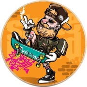 Wzorzysta podkładka do ćwiczeń perkusyjnych - 20 cm