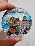 Magnes na lodówkę POLSKA Warszawa bryczka