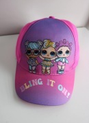 Czapka z daszkiem foletowo-różowa LOL Surprise roziar 54 cm NOWA