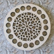 Baza dno koszyka spód koło 10cm makrama wzór 6kosz10