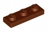 LEGO PŁYTKA 1X3 BRĄZOWA - 2 SZTUKI