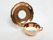 Filiżanka ze spodkiem Nora Seltmann Weiden Bavaria – złocona, lata 50/60