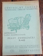 Instrukcja prasy zbierającej K-442, Żdżary 1976r