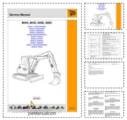 JCB 8040 8045 8050 8055Excavators Service Manual Instrukcja serwisowa
