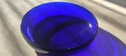 Talerz, salaterka, patera - szkło barwione, kobaltowe