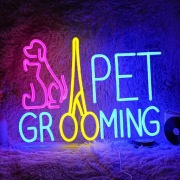 NEON GROOMER GROOMING SALON DLA PSÓW SZYLD LED USB PET 