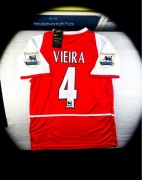 (M) PATRICK VIEIRA 4 ARSENAL 2003/2004 Retro Jersey Nowa Piłkarska Koszulka