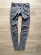 KIABI * szare spodnie rurki grafitowe skinny * 36 S