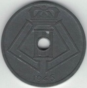 Belgia 25 centymów centimes 1946 E-Q - 26 mm - nr 4