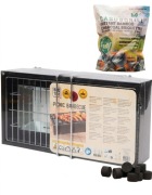 Grill węglowy BBQ Time 44,5 x 21 cm + Węgiel do grilla 1 kg /  Zestaw