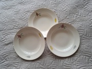 Vintage 3szt talerze ceramika PRL porcelit Pruszków  