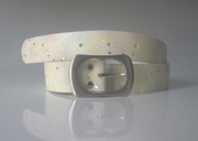 Pasek brokatowy z sercami