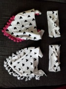 Chusta z chwostami lub pomponikami + opaska Myszka