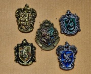 Komplet Pinów Harry Potter, Gryffindor, Slyt, Hogwart, broszka, przypinka.