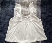 H&M bluzka letnia, wyszywane ramiączka