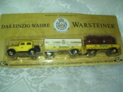 Kolekcjonerski zestaw modeli ciężarówek reklamujących piwo - Warsteiner