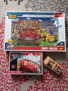 Puzzle Trefl x2+ karty autka