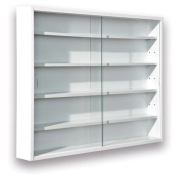 REGAŁ SZAFKA GABLOTKA WITRYNA KOLEKCJONERSKA BIAŁA WISZĄCA 