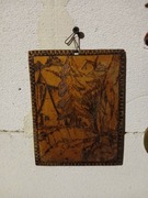 Stara ozdoba na ścianę płaskorzeźba 