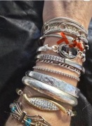 Kolekcja wspaniałych bransoletek, srebro, bangle, antyk