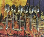 Malutkie posrebrzane łyżeczki firmy Hefra wzór angielski -6 sztuk