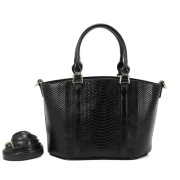 INES DELAURE Kuferek croco czarny A-189