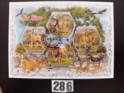 Znaczki , zwierzęta , bloczki stemplowane 286 [ 15 bloczków ]