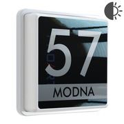 PODŚWIETLANY numer na dom LED czujnikiem zmierzchu M1 tabliczka adresowa