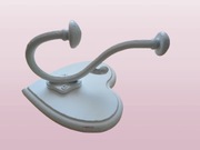 WIESZAK ŚCIENNY BIAŁY HACZYK METAL DREWNO WIESZACZEK NA UBRANIA KLUCZE