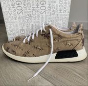 Hegos beżowe sneakersy złote hafty 40