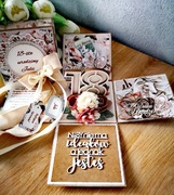 Exploding box, pudełko, kartka, na osiemnastkę, urodziny, personalizowane