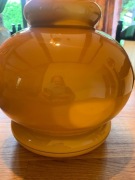 Klosz do lampy wiszącej Polam miodowy,lata 70te