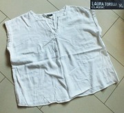 Laura Torelli by NKD ładna zwiewna bluzeczka z lnem r.48/50