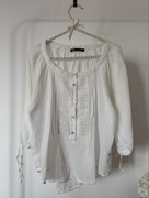 Zara koszula bluzka biała z haftem XS