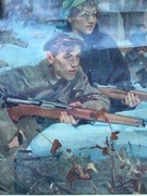 Wojciech Kossak „Orlęta- Obrona Lwowa” . Reprodukcja 