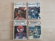 Zestaw 4 książek sci-fi: Galaktyka I i II, Kroniki marsjańskie, Proxima