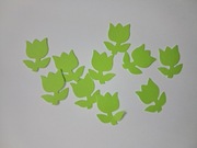 Scrapki tulipan 10 szt. 19x22 mm jasnozielony gramatura 160 g/m2