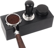 Stojak stacja do espresso filtra tampera dystrybutora czarny