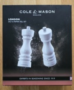 Młynki London do pieprzu i soli biały połysk Cole&Mason 233095