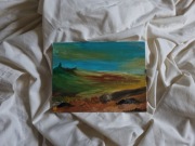 Pejzaż namalowany akrylami