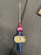 Oryginalny czubek choinkowy PRL lata 50.–60 ręcznie dmuchany kolekcjonerski