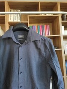 Granatowa koszula slim fit elegancka M Montego