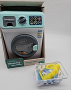 Miętowo biała pralka zabawka automatyczna dotykowy panel