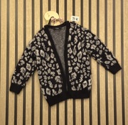 George włochaty sweter oversize centki panterka animal boho scandi 122