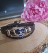 Bransoletka pleciona ozdobiona symbolem Oka Proroka 