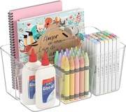 Organizer przybornik na przybory kosmetyki przeźroczysty z uchwytem