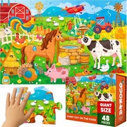 QUOKKA Gigantyczna Układanka Podłogowa – 60 X 90 Cm, Puzzle - 48 Elementów