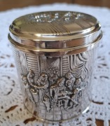 Herbatnica Plater Dania przedwojenna puzderko puszka sygnowana 